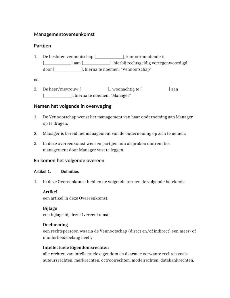 Voorbeeld van document, pagina 1